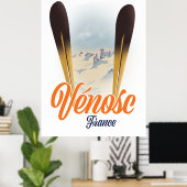 Vénosc, Frankrijk Ski poster (Thuiskantoor)