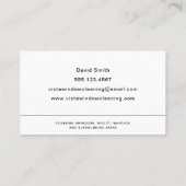 Venster Aangepaste Logo-tekst (zwart) wissen Visitekaartje (Achterkant)