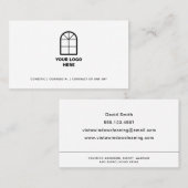 Venster Aangepaste Logo-tekst (zwart) wissen Visitekaartje (Voorkant / Achterkant)