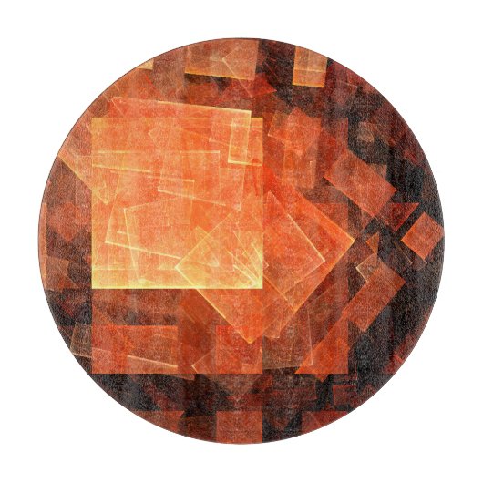 Venster Abstracte lichte Art Cirkel Snijplank (Voorkant)