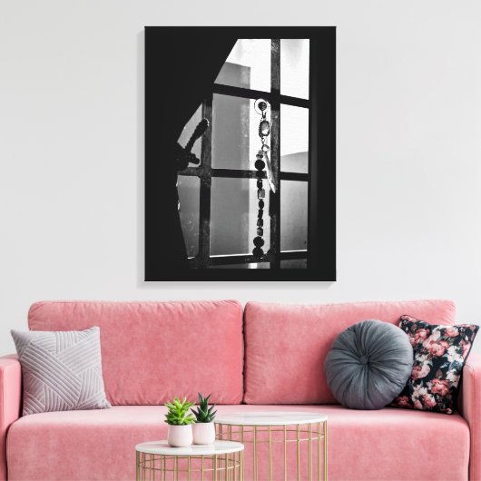Venster Art. Canvas Afdruk (Insitu (Woonkamer))