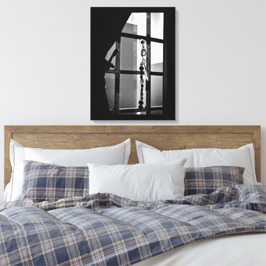 Venster Art. Canvas Afdruk (Insitu (Slaapkamer))