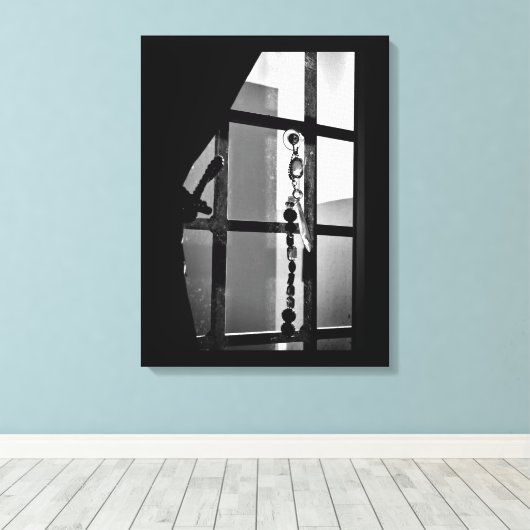 Venster Art. Canvas Afdruk (Insitu (Houten vloer))