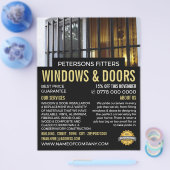 Venster & Bars, Venster & Deuren Fitter Company Flyer (Enkel)