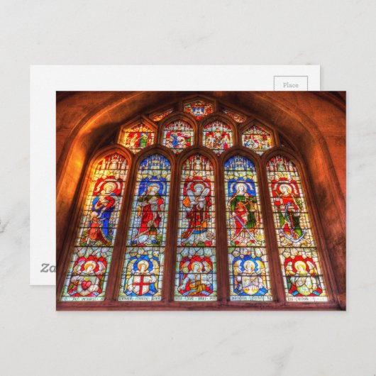 Venster Bath Abbey Glas in lood Briefkaart (Voorkant / Achterkant)