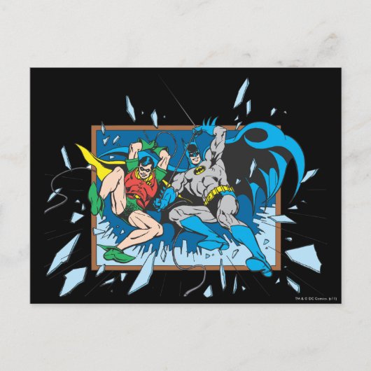 Venster Batman en Robin Shatter Briefkaart (Voorkant)