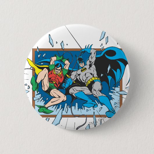 Venster Batman en Robin Shatter Ronde Button 5,7 Cm (Voorkant)