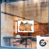 Venster Bedankt Thanksgiving toedienen Raamsticker (Cafe Raam)