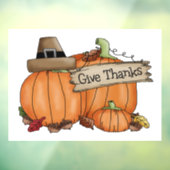 Venster Bedankt Thanksgiving toedienen Raamsticker (Vel 3)