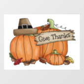 Venster Bedankt Thanksgiving toedienen Raamsticker (Vel)