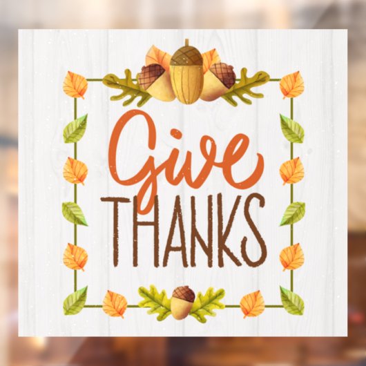 Venster Bedankt Thanksgiving toedienen Raamsticker (Vel 2)