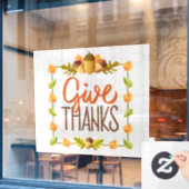 Venster Bedankt Thanksgiving toedienen Raamsticker (Cafe Raam)
