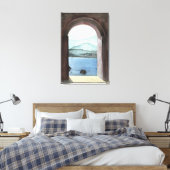 Venster bij Kreta Canvas Afdruk (Insitu (Slaapkamer))