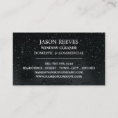 Venster bij nacht, Windows Cleaner, Cleaner Servic Visitekaartje (Achterkant)