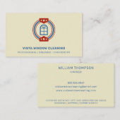 Venster  blauw en rood Visitekaartje reinigen (Voorkant / Achterkant)