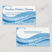 Venster Blauwe watergolf reinigen Visitekaartje (Voorkant / Achterkant)