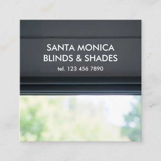 Venster Blinds Aangepaste QR Vierkante Visitekaartje (Voorkant)