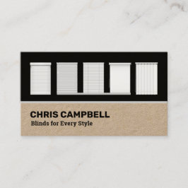 Venster Blinds Custom QR Kraft Visitekaartje