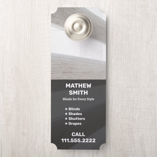 Venster Blinds One Sided Deurhanger (Op knop)