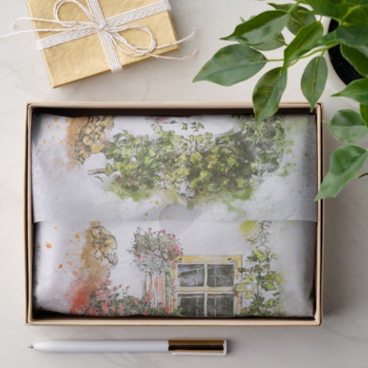  venster bloemen deduplicatie weefselpapier tissuepapier (Geschenk)