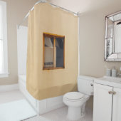 VENSTER BROWN WOODEN FRAMED GLASS DOUCHEGORDIJN (In situ)