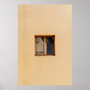 VENSTER BROWN WOODEN FRAMED GLASS POSTER