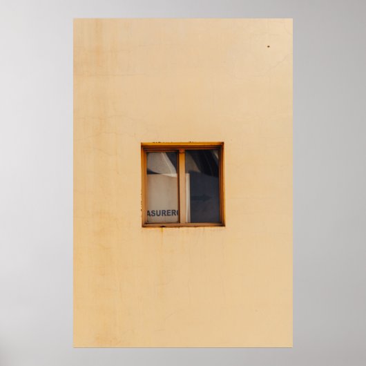 VENSTER BROWN WOODEN FRAMED GLASS POSTER (Voorkant)