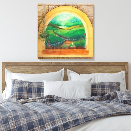 Venster Canvas Afdruk (Insitu (Slaapkamer))