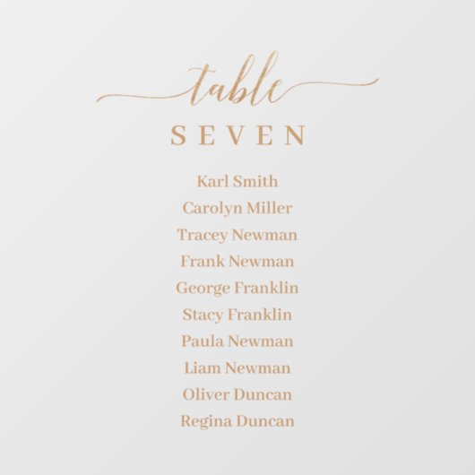 Venster Cling Gouden bruiloft Zitting Grafiek Teke Raamsticker (Vel)