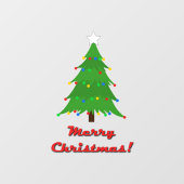 Venster Cling, Kerstboom grootte: 5x7.5" Raamsticker (Vel)