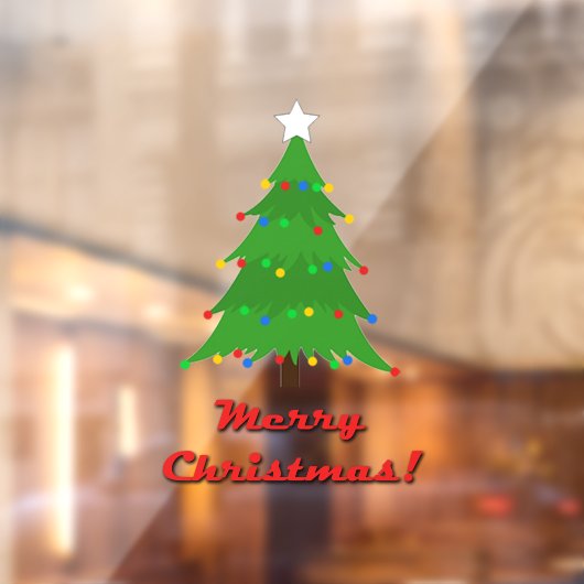 Venster Cling, Kerstboom grootte: 5x7.5" Raamsticker (Vel 2)