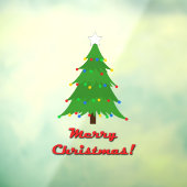 Venster Cling, Kerstboom grootte: 5x7.5" Raamsticker (Vel 3)