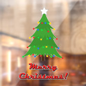 Venster Cling, Kerstboom grootte: 5x7.5" Raamsticker (Vel 2)