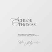 Venster Cling Modern Eenvoudig Bruiloft Welkomstbo Raamsticker (Vel)