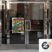 Venster Cling "Opgroeien in Mandan" Raamsticker (Kantoordeur)