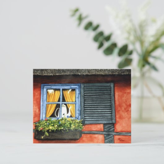Venster Cottage Briefkaart (Staand voorkant)
