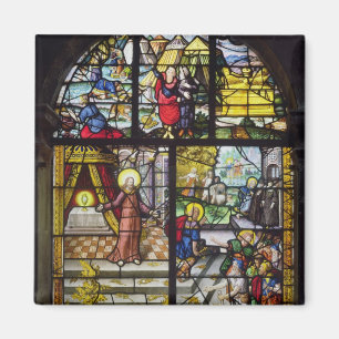 Venster dat het Verzamelen van Manna toont Magneet