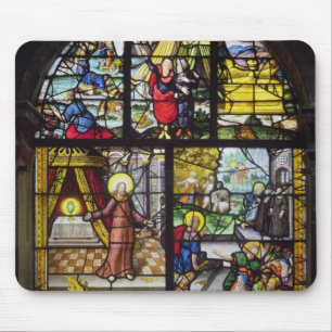 Venster dat het Verzamelen van Manna toont Muismat