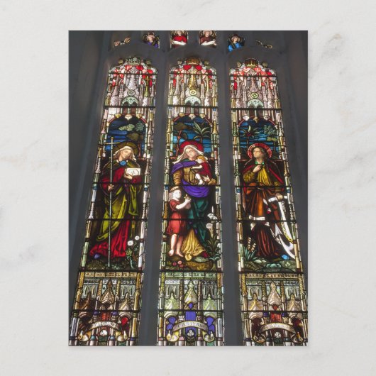 Venster Faith, Hope and Charity Glas in lood Briefkaart (Voorkant)