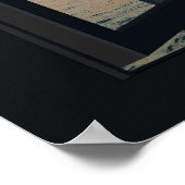 Venster Faux met strand Sunset Ocean Poster (Hoek)