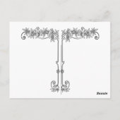 VENSTER GARDEN, ART DECO LADY: SUMMER GREENS BRIEFKAART (Achterkant)