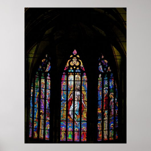 Venster Glas in lood(2), Sint-Vituskathedraal Poster (Voorkant)