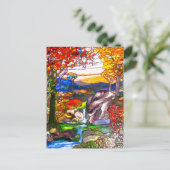 Venster Glas in lood Briefkaart (Staand voorkant)