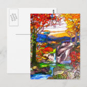 Venster Glas in lood Briefkaart (Voorkant / Achterkant)