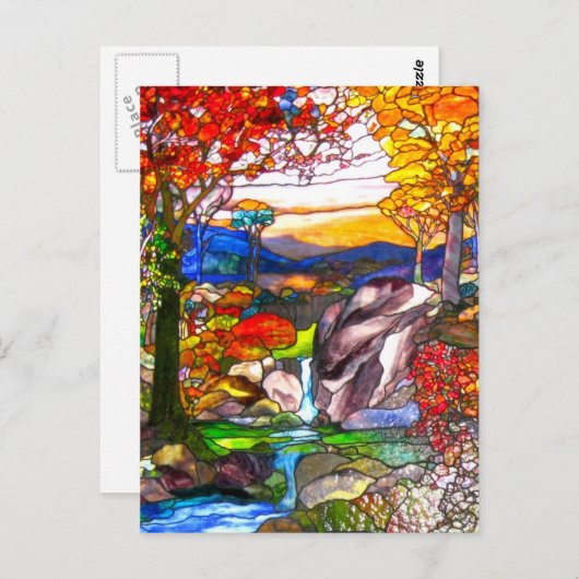 Venster Glas in lood Briefkaart (Voorkant / Achterkant)