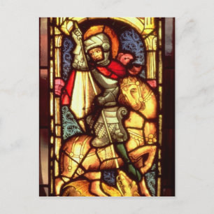 Venster Glas in lood Briefkaart