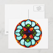 Venster Glas in lood Briefkaart (Voorkant / Achterkant)