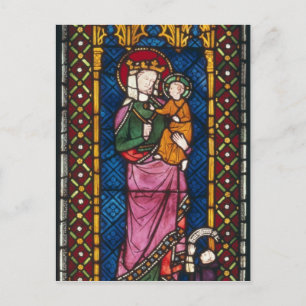 Venster Glas in lood Briefkaart