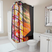 Venster Glas in lood Douchegordijn (In situ)