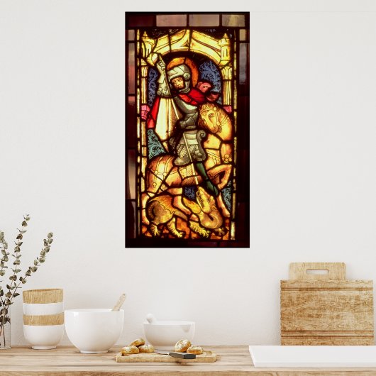 Venster Glas in lood Poster (Keuken)